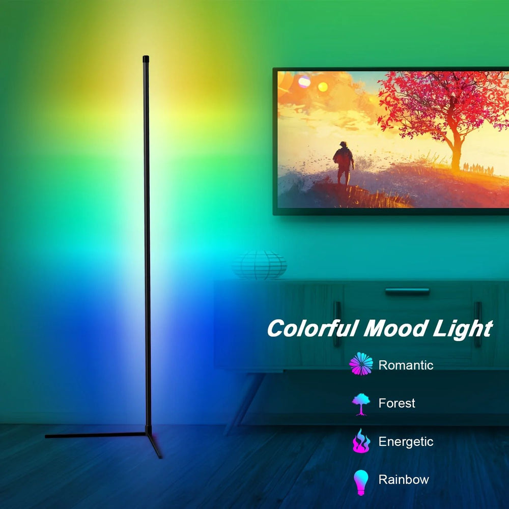 Davy Modern Corner Lamp - Smart App-Controlled Ambiance Lighting for Stylish Home Decor