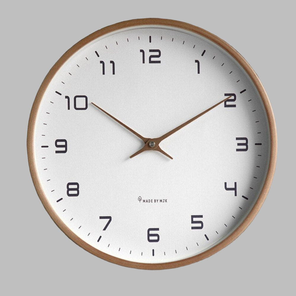 Davy Modern Minimalist Wood Wall Clock | Stylish Home Decor Accent