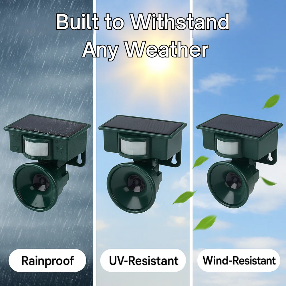 Davy Solar-Powered Motion Sensor Bird Repeller - Eco-Friendly Bird Deterrent for Gardens & Patios