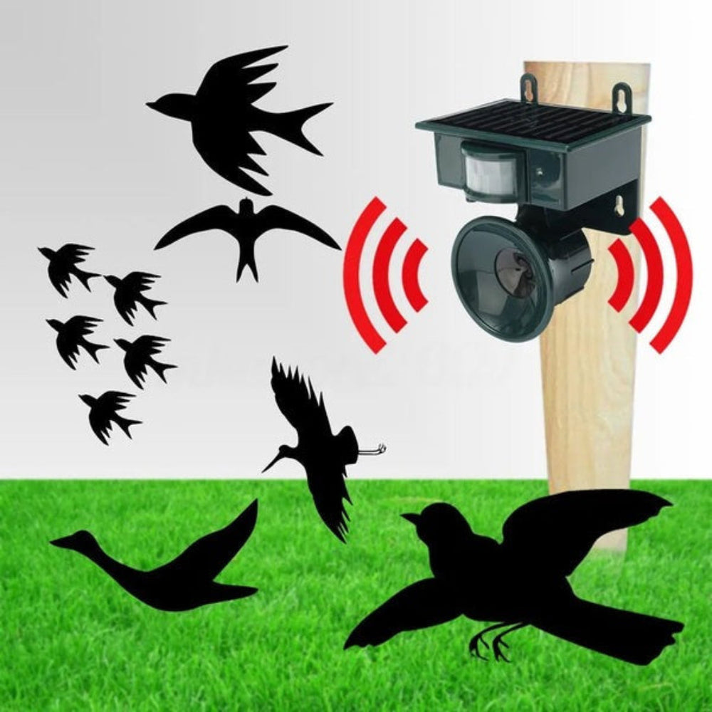 Davy Solar-Powered Motion Sensor Bird Repeller - Eco-Friendly Bird Deterrent for Gardens & Patios