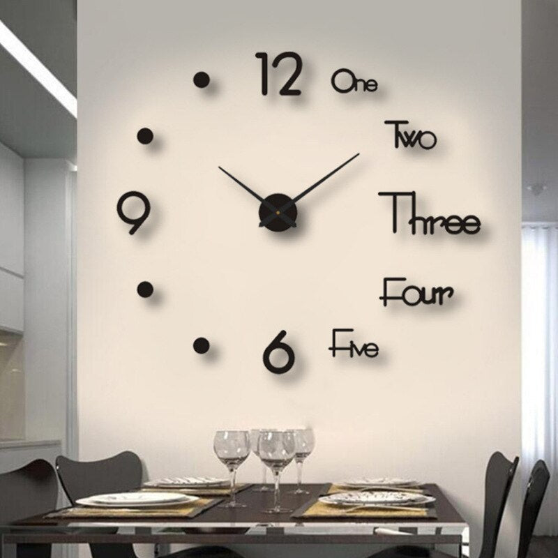 Davy Oversized Modern Wall Clock - Stylish Large Clock for Home Decor | Contemporary Design & Easy-to-Read Face