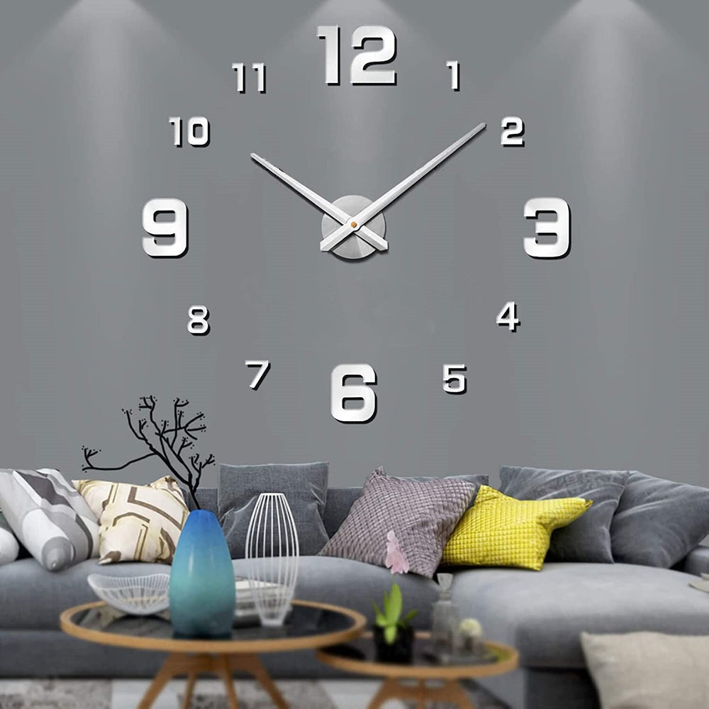 Davy Oversized Modern Wall Clock - Stylish Large Clock for Home Decor | Contemporary Design & Easy-to-Read Face