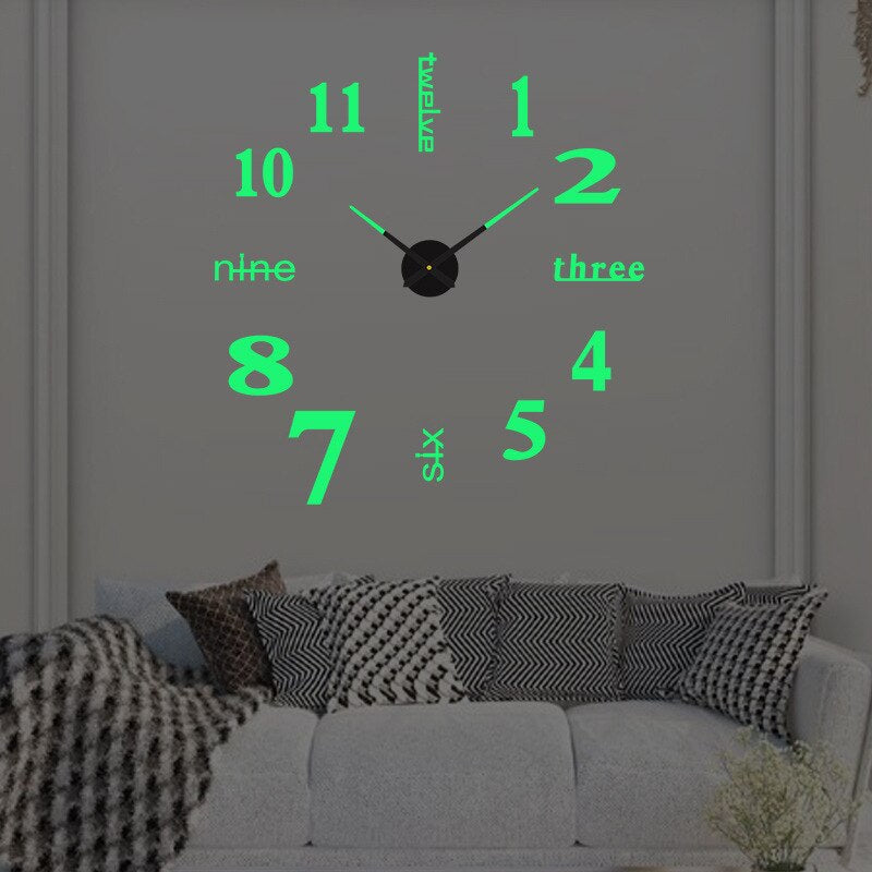 Davy Oversized Modern Wall Clock - Stylish Large Clock for Home Decor | Contemporary Design & Easy-to-Read Face