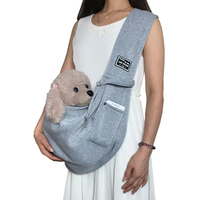 Davy Pet Sling Carrier Bag for Small Dogs & Cats - Comfortable & Stylish Hands-Free Travel Solution