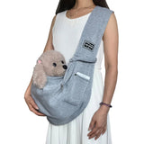 Davy Pet Sling Carrier Bag for Small Dogs & Cats - Comfortable & Stylish Hands-Free Travel Solution