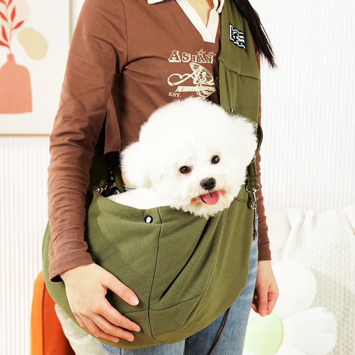 Davy Pet Sling Carrier Bag for Small Dogs & Cats - Comfortable & Stylish Hands-Free Travel Solution