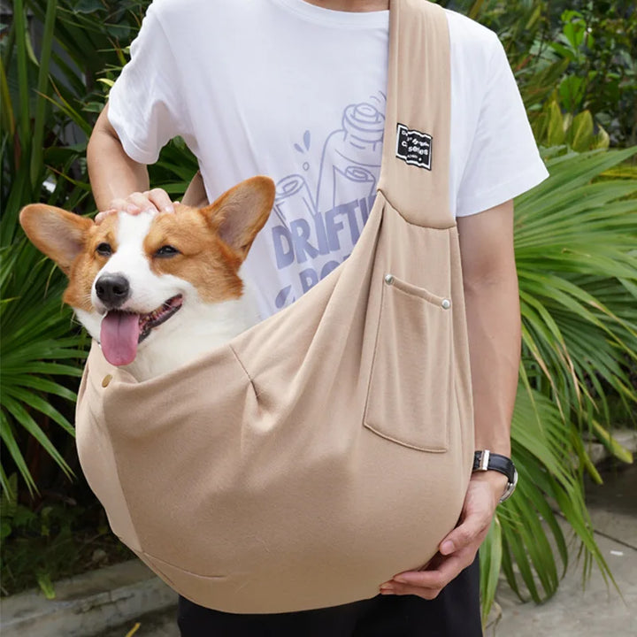 Davy Pet Sling Carrier Bag for Small Dogs & Cats - Comfortable & Stylish Hands-Free Travel Solution