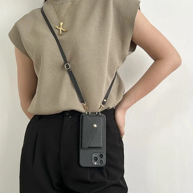 Davy Phone Case with Card Holder & Key Lanyard - Stylish, Durable Protection for Your Device