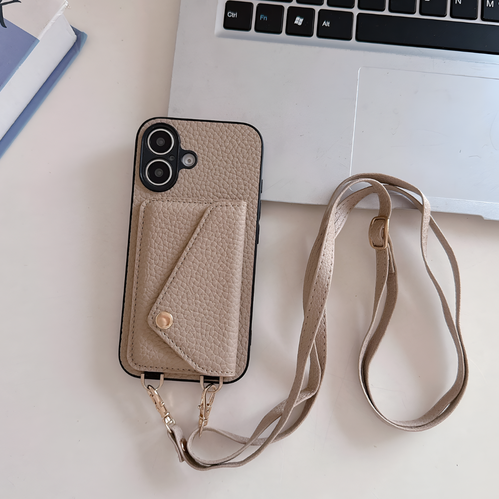 Davy Phone Case with Card Holder & Key Lanyard - Stylish, Durable Protection for Your Device