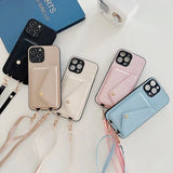 Davy Phone Case with Card Holder & Key Lanyard - Stylish, Durable Protection for Your Device