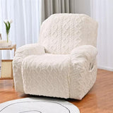 Davy Plush Recliner Sofa Cover - Cable Knit Texture for Ultimate Comfort & Style