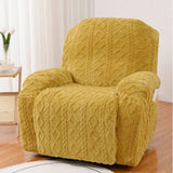 Davy Plush Recliner Sofa Cover - Cable Knit Texture for Ultimate Comfort & Style