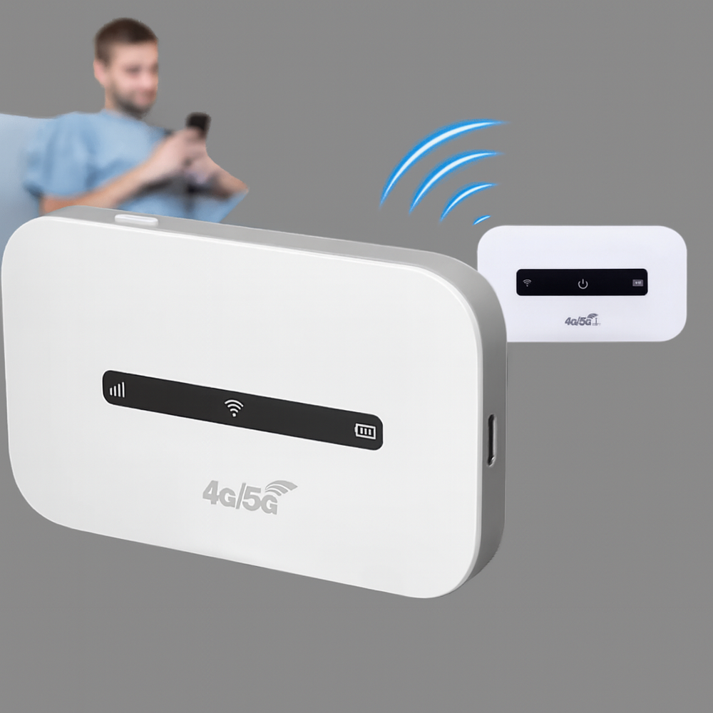 Davy Portable 4G/5G Wi-Fi Hotspot Router - High-Speed Mobile Internet for Travel & Home Use