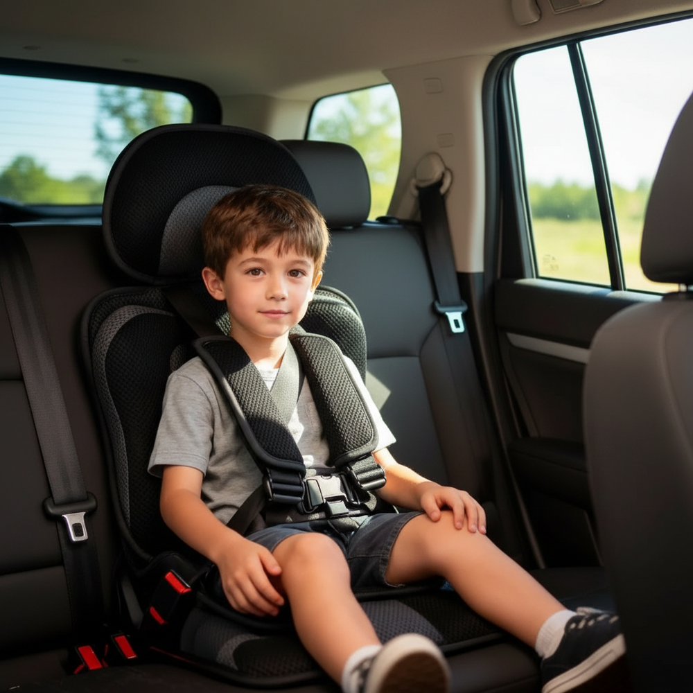 Portable & Foldable Child Car Booster Seat - Davy | Safe, Lightweight, and Travel-Friendly