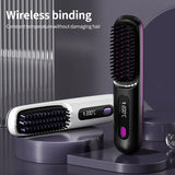 Davy Travel Hair Straightening Brush | Portable Sleek Hair Styling Tool for On-the-Go Perfection