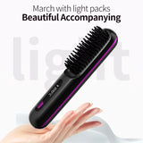 Davy Travel Hair Straightening Brush | Portable Sleek Hair Styling Tool for On-the-Go Perfection