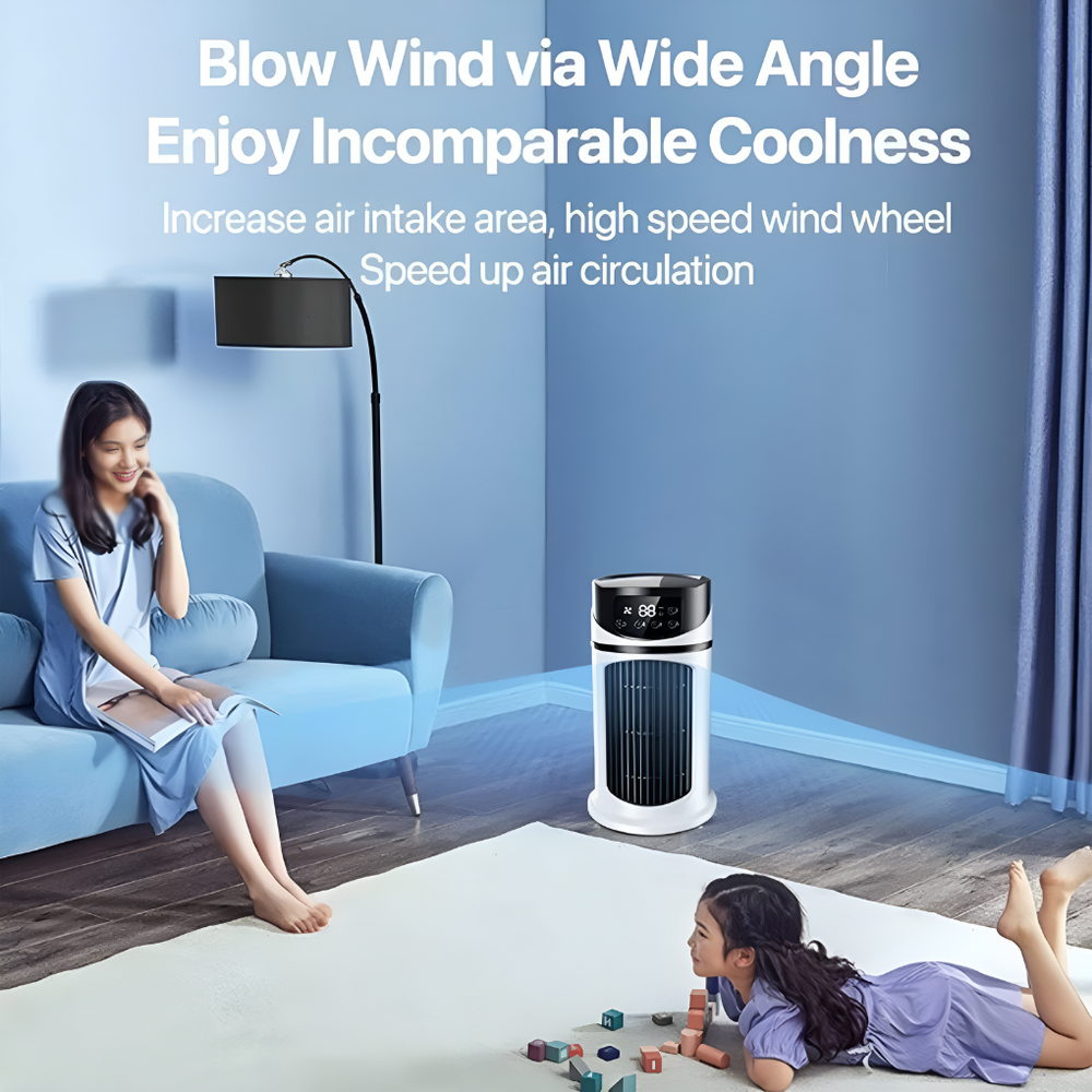 Davy Portable Tower Air Cooler - Energy-Efficient Cooling for Home & Office | Compact Design & Quiet Operation