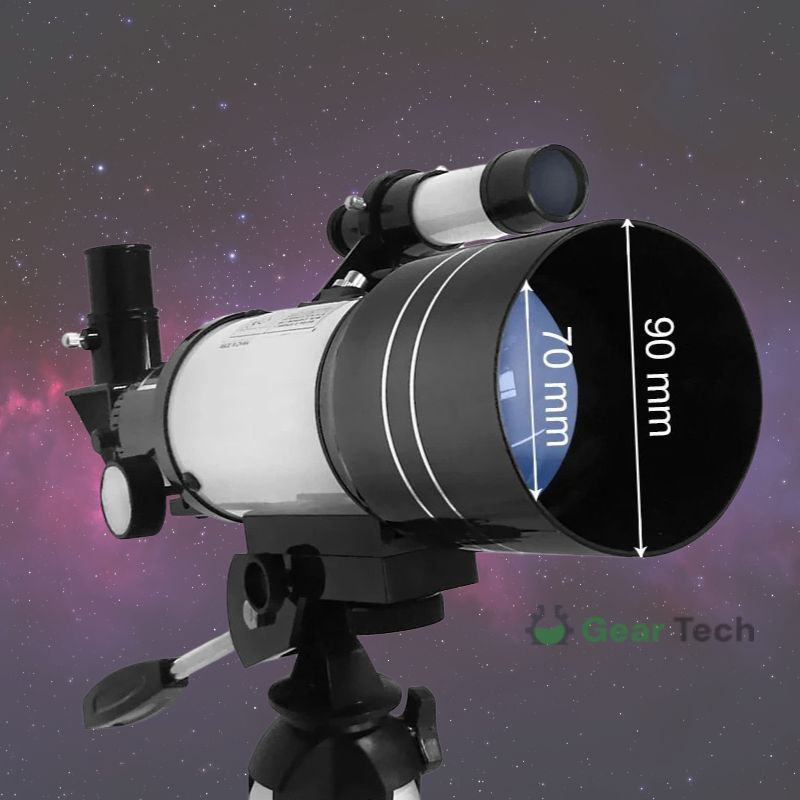 Davy Professional Astronomical Telescope - 70mm Aperture, 300mm Focal Length | Easy Setup for Stargazing & Nature Exploration