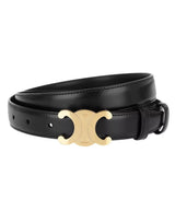 Stylish Vegan Leather Belt with Elegant Gold CC Logo Buckle - Eco-Friendly Fashion Accessory