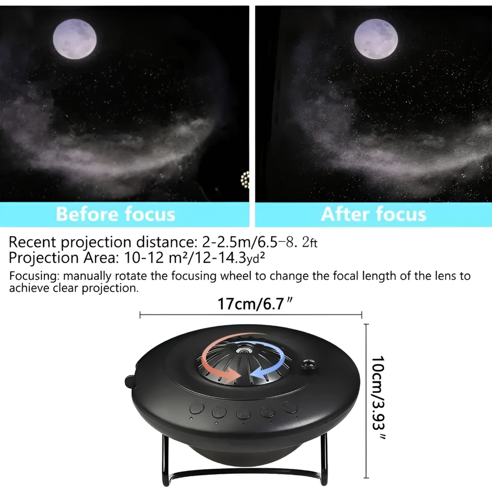 Stunning Davy Rotating Galaxy Projector - Nebula & Starry Night Light for Home Decor & Relaxation
