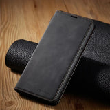 Chic Davy Leather Magnetic Case for Samsung Phones - Stylish & Durable Protection