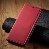Chic Davy Leather Magnetic Case for Samsung Phones - Stylish & Durable Protection