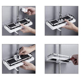 Davy No-Drill Shower Organizer Shelf | Easy Install Bathroom Storage Solution