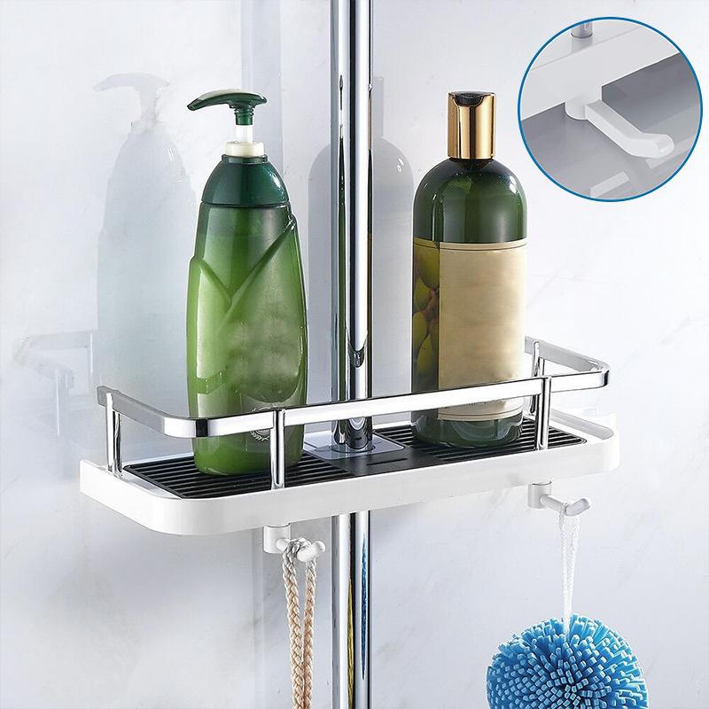 Davy No-Drill Shower Organizer Shelf | Easy Install Bathroom Storage Solution