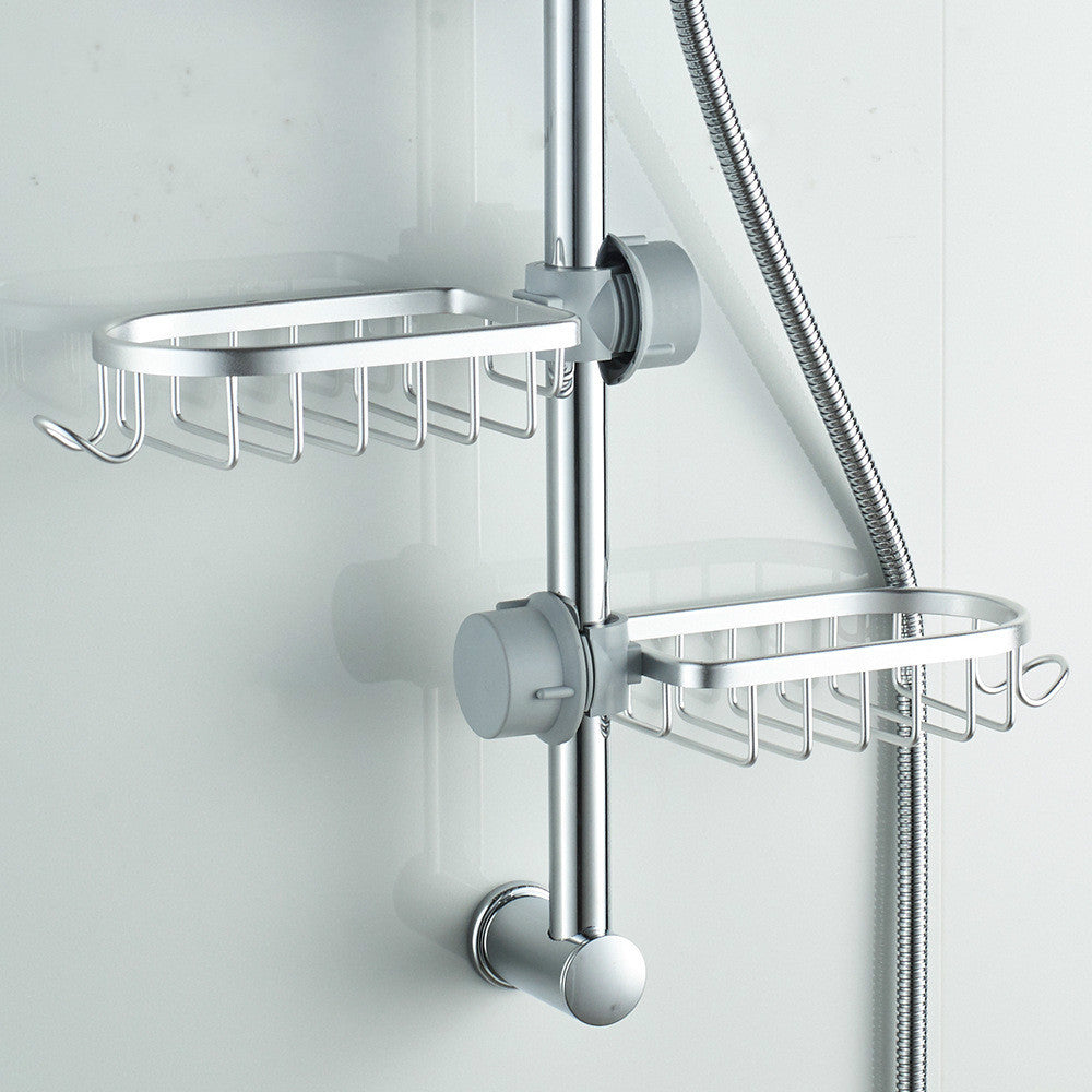 Davy Aluminum Shower Basket - Stylish Soap & Essentials Organizer for Bathroom Storage
