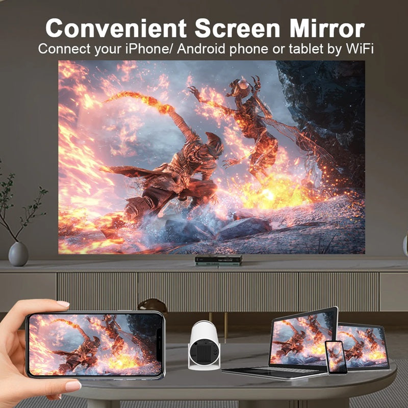 Enhanced Product Title: "Davy Smart 4K Mini Projector - Dual WiFi & Bluetooth Connectivity for Home Theater & Outdoor Use" 

This title includes relevant keywords while maintaining clarity and appeal for potential buyers.