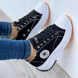 Elevated Women's Platform Canvas Sneakers - Stylish & Comfortable Footwear for Everyday Wear