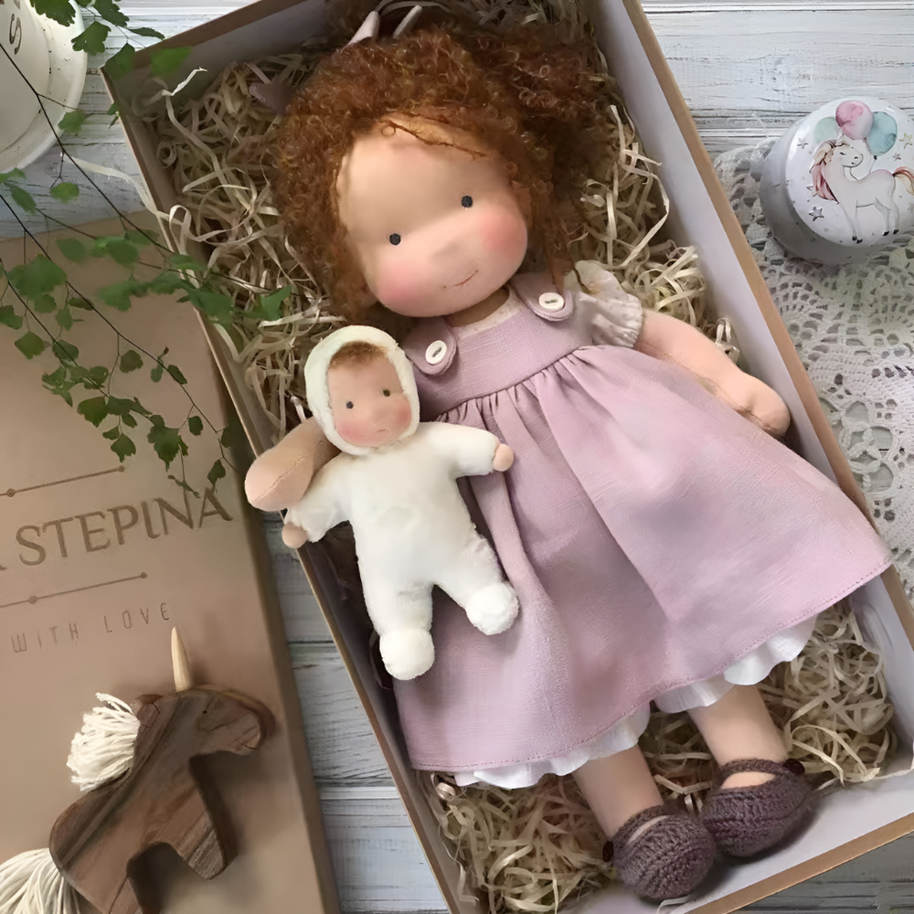 Davy - Soft Waldorf Cuddly Doll with Natural Features | Eco-Friendly, Handcrafted Plush Toy for Kids