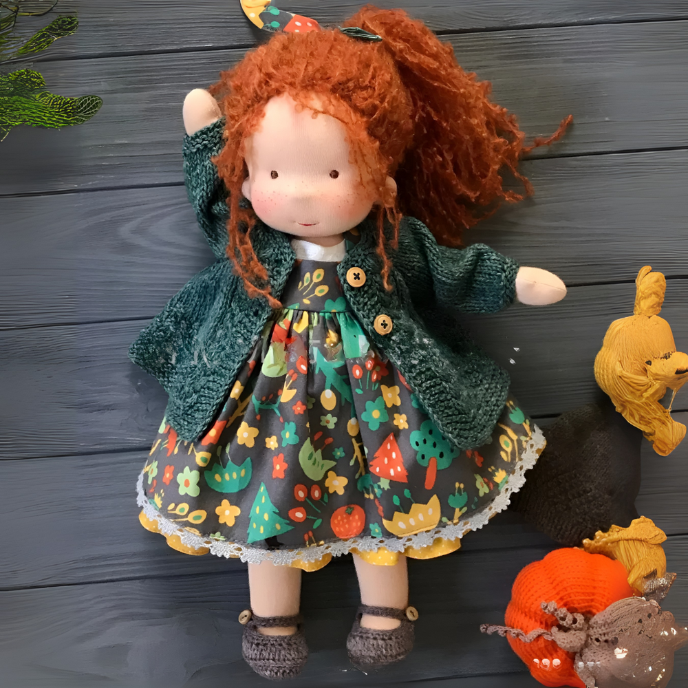 Davy - Soft Waldorf Cuddly Doll with Natural Features | Eco-Friendly, Handcrafted Plush Toy for Kids