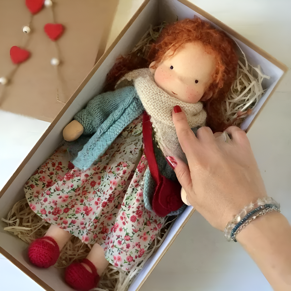 Davy - Soft Waldorf Cuddly Doll with Natural Features | Eco-Friendly, Handcrafted Plush Toy for Kids