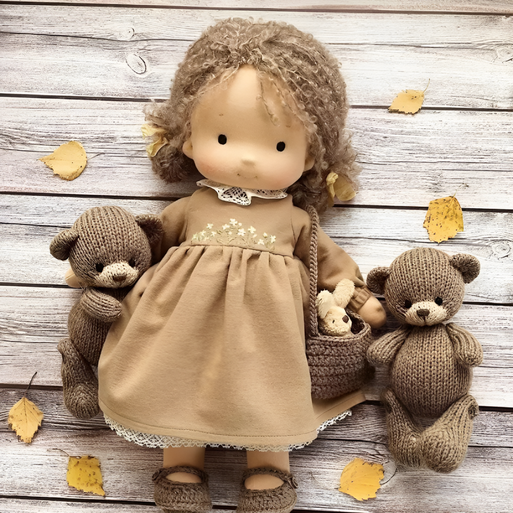 Davy - Soft Waldorf Cuddly Doll with Natural Features | Eco-Friendly, Handcrafted Plush Toy for Kids