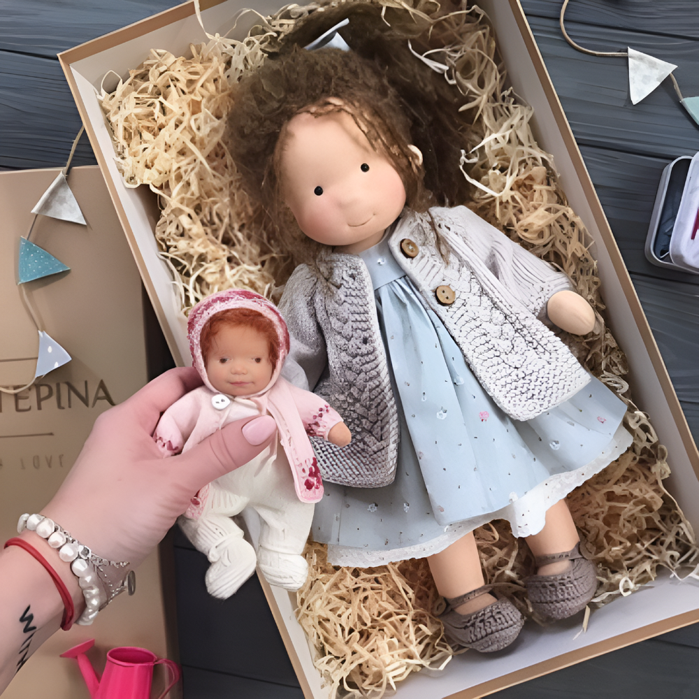 Davy - Soft Waldorf Cuddly Doll with Natural Features | Eco-Friendly, Handcrafted Plush Toy for Kids