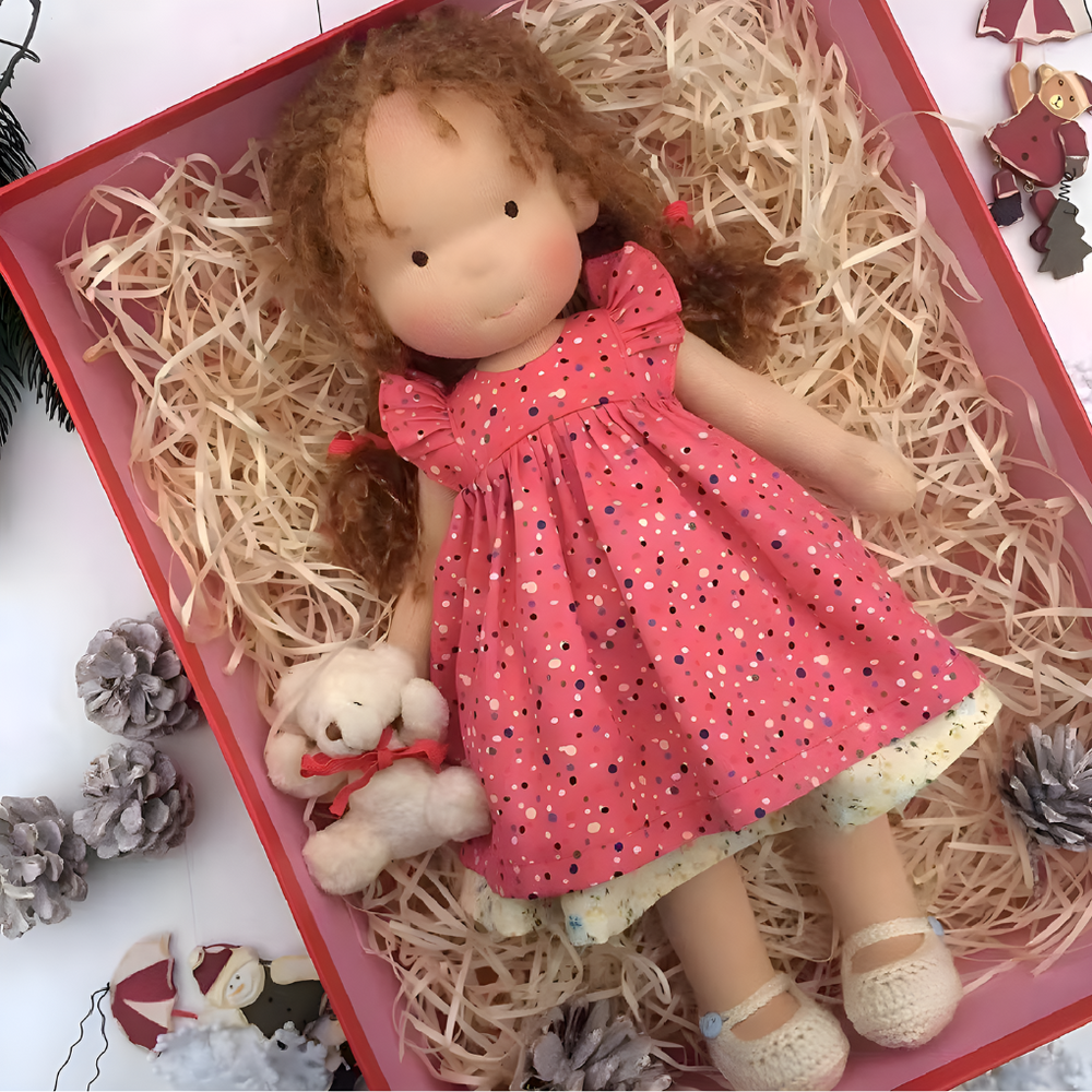 Davy - Soft Waldorf Cuddly Doll with Natural Features | Eco-Friendly, Handcrafted Plush Toy for Kids