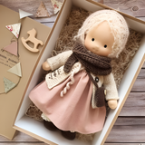 Davy - Soft Waldorf Cuddly Doll with Natural Features | Eco-Friendly, Handcrafted Plush Toy for Kids