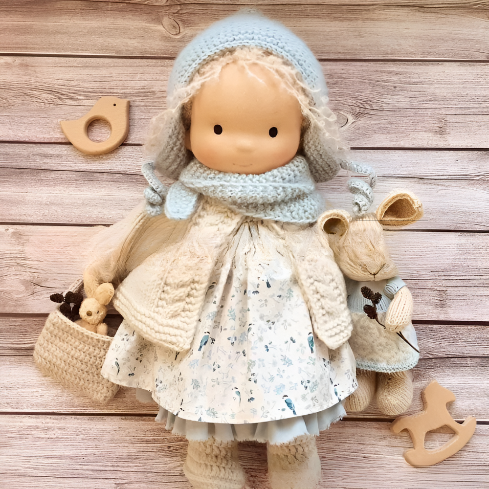 Davy - Soft Waldorf Cuddly Doll with Natural Features | Eco-Friendly, Handcrafted Plush Toy for Kids