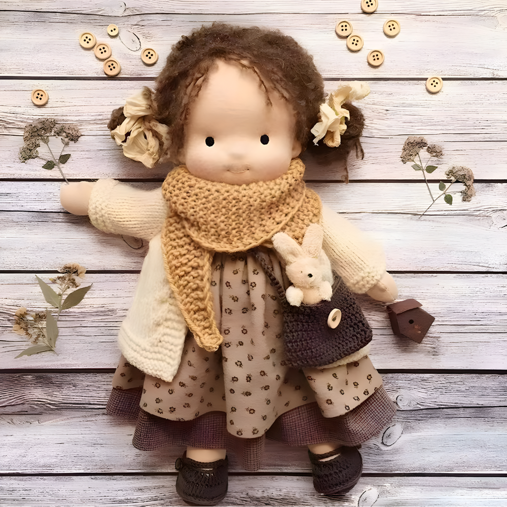 Davy - Soft Waldorf Cuddly Doll with Natural Features | Eco-Friendly, Handcrafted Plush Toy for Kids