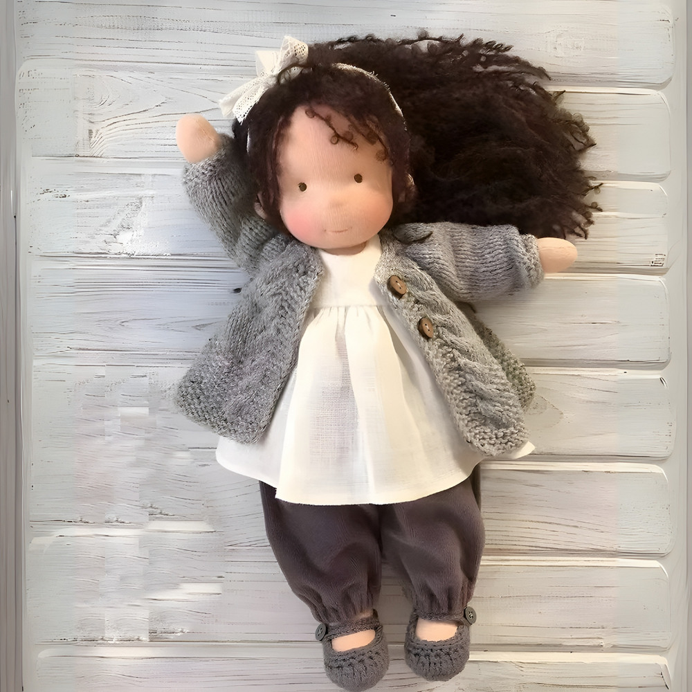 Davy - Soft Waldorf Cuddly Doll with Natural Features | Eco-Friendly, Handcrafted Plush Toy for Kids