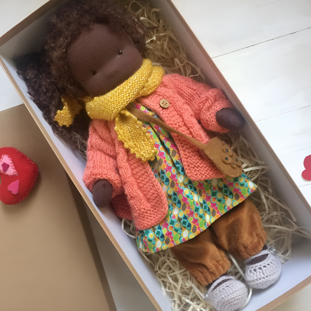 Davy - Soft Waldorf Cuddly Doll with Natural Features | Eco-Friendly, Handcrafted Plush Toy for Kids