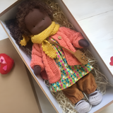 Davy - Soft Waldorf Cuddly Doll with Natural Features | Eco-Friendly, Handcrafted Plush Toy for Kids