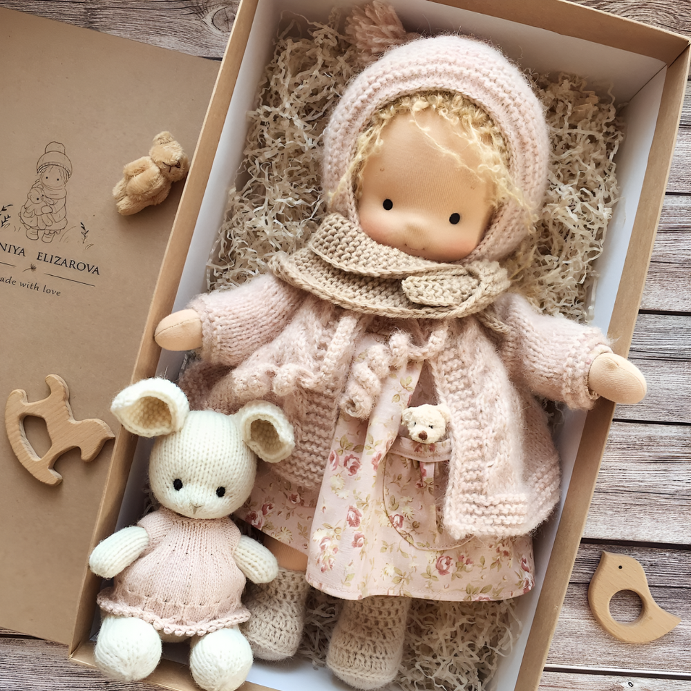 Davy - Soft Waldorf Cuddly Doll with Natural Features | Eco-Friendly, Handcrafted Plush Toy for Kids