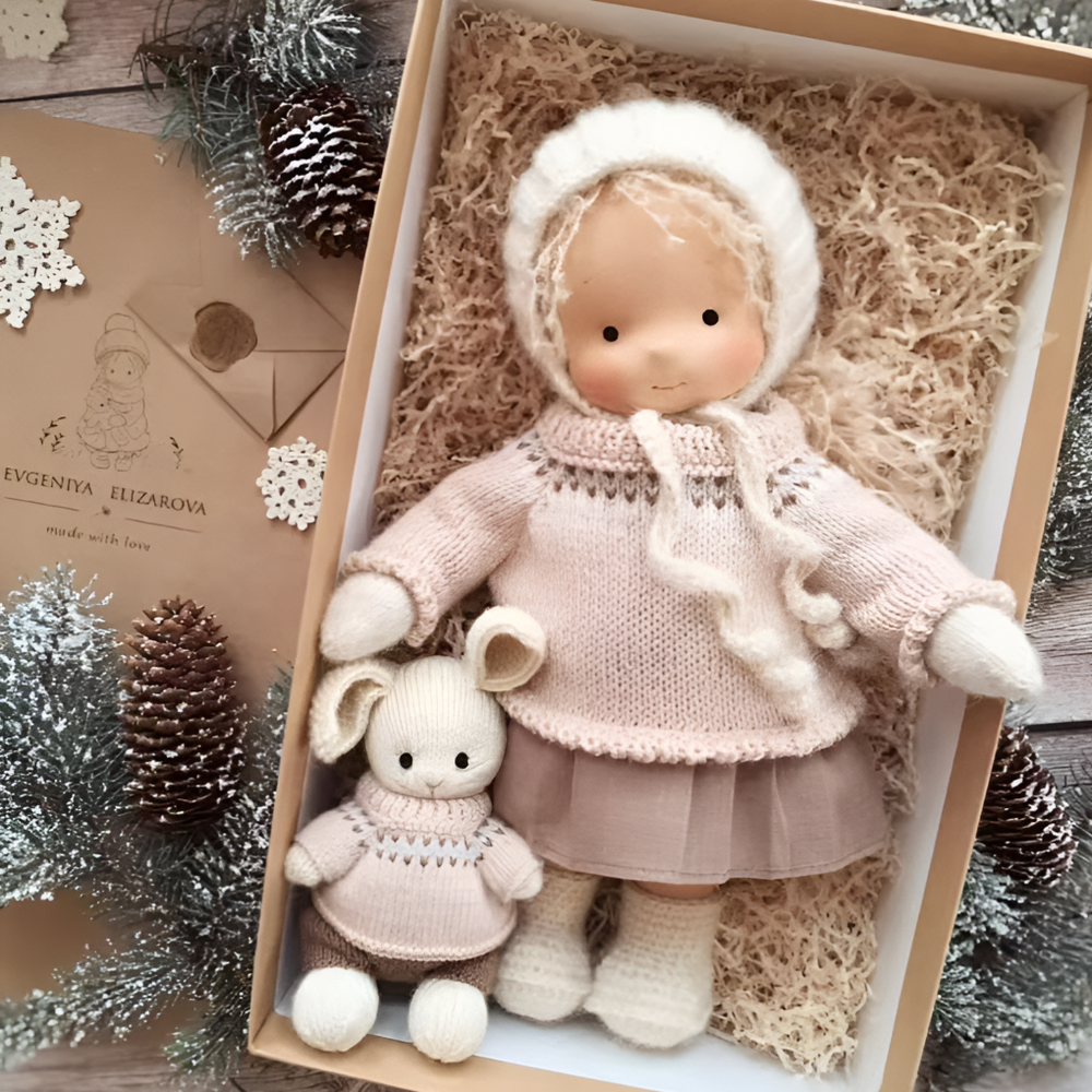 Davy - Soft Waldorf Cuddly Doll with Natural Features | Eco-Friendly, Handcrafted Plush Toy for Kids
