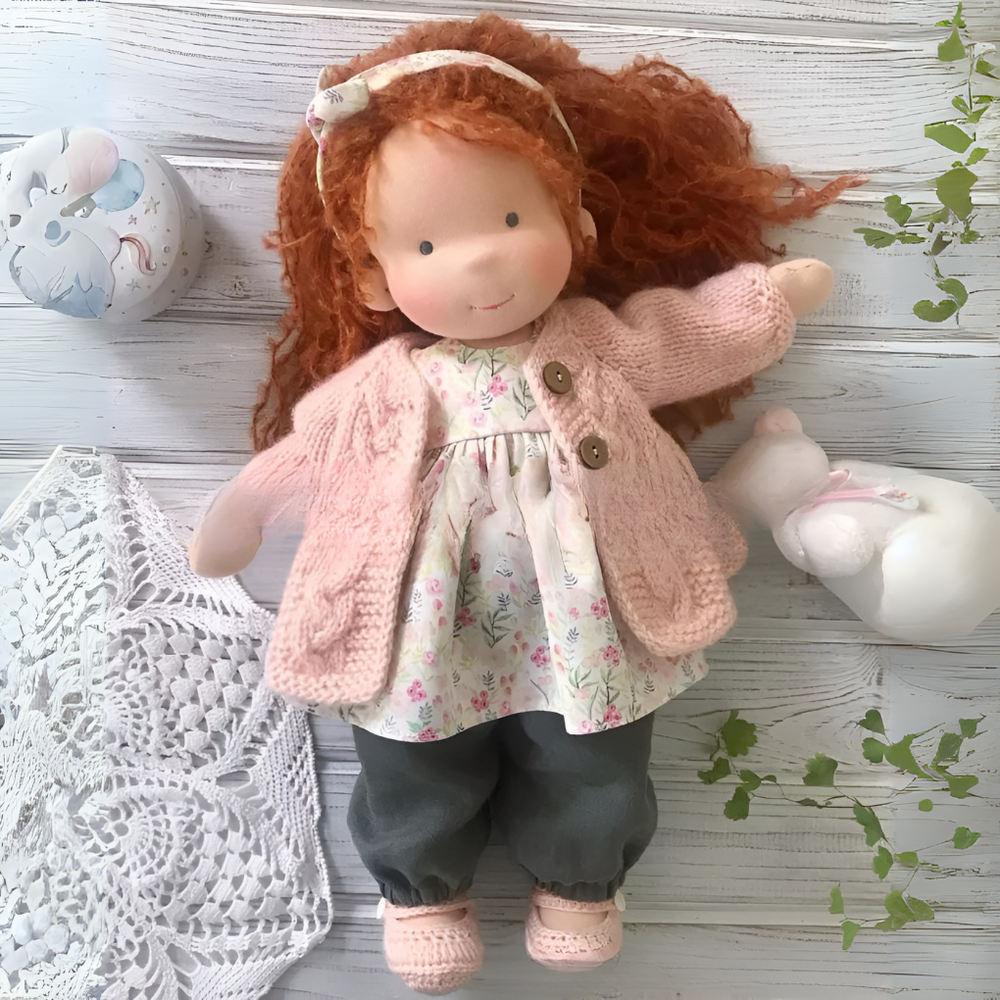 Davy - Soft Waldorf Cuddly Doll with Natural Features | Eco-Friendly, Handcrafted Plush Toy for Kids