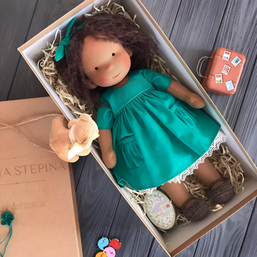 Davy - Soft Waldorf Cuddly Doll with Natural Features | Eco-Friendly, Handcrafted Plush Toy for Kids
