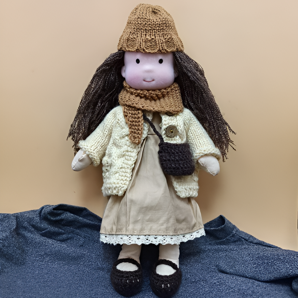 Davy - Soft Waldorf Cuddly Doll with Natural Features | Eco-Friendly, Handcrafted Plush Toy for Kids