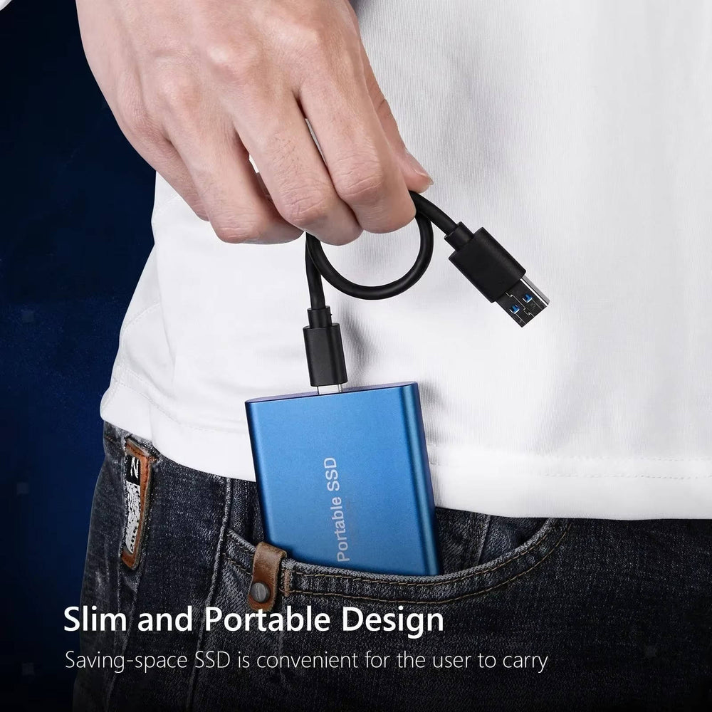 Davy 1TB SSD External Hard Drive - High-Speed Portable Storage for Data Backup & Transfer