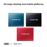 Davy 1TB SSD External Hard Drive - High-Speed Portable Storage for Data Backup & Transfer